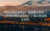 拿西瓜视频当例子:讲讲语义偷换(它和相近概念差在哪),语义错误西瓜视频