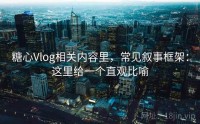 糖心Vlog相关内容里，常见叙事框架：这里给一个直观比喻