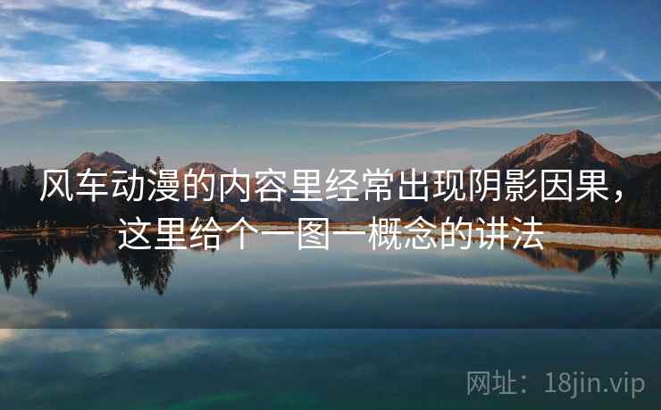 风车动漫的内容里经常出现阴影因果，这里给个一图一概念的讲法