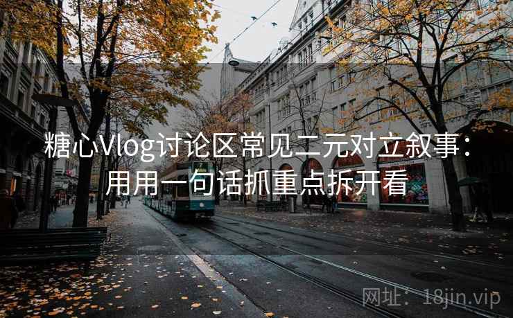 糖心Vlog讨论区常见二元对立叙事：用用一句话抓重点拆开看