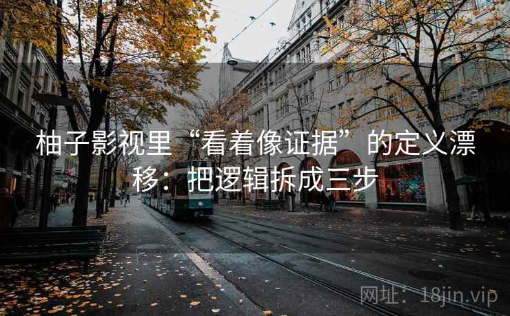 柚子影视里“看着像证据”的定义漂移：把逻辑拆成三步